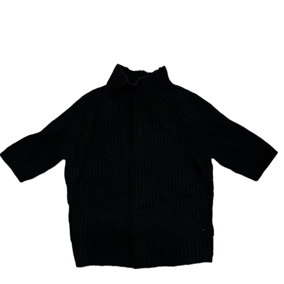 Theory wool and cashmere mock neck short sleeve sweater top NWT - Picture 2 of 4